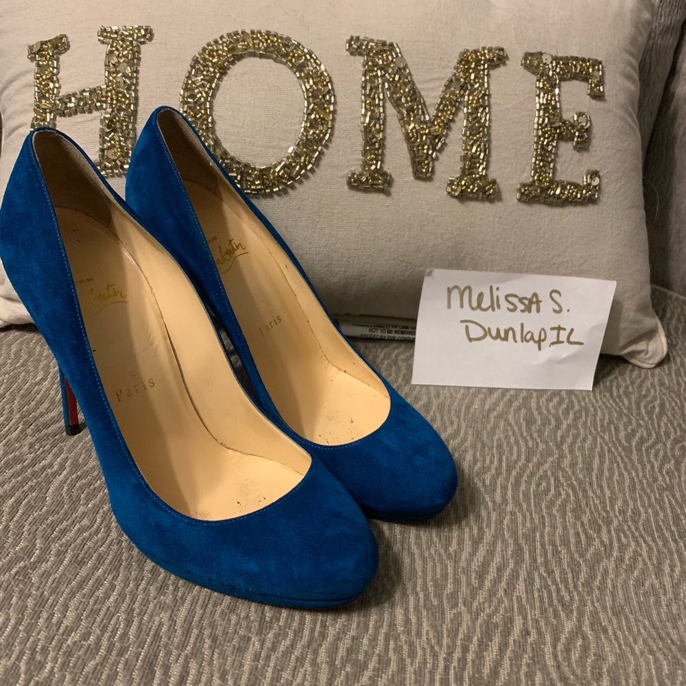 Christian Louboutin Filo 120 size 38.5 in Peacock